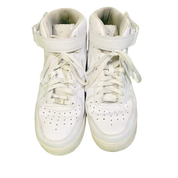 Nike Air Force 1 One Mid 07 Men's Size 9.5 Triple White AF1 Uptown (315123-111) - Picture 2 of 6